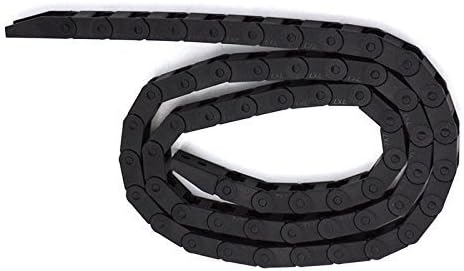 3DINNOVATIONS 1m Black Plastic Drag Chain Cable Carrier 7mm x 7mm for CNC Router Mill, 3D Printer