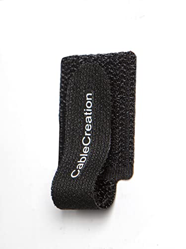 Image of CableCreation Cable Ties 5Pack,Strong Back-Glue Self Adhesive Cable Straps,Cable Management Straps Hook Loop Cord Organizer Wire Ties for Office /Home /Kitchen /Workshop (Black)