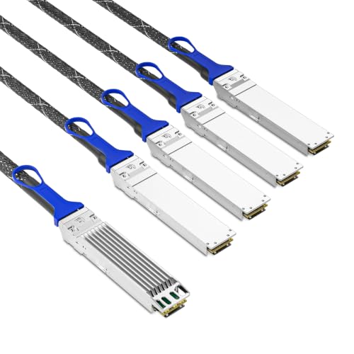 Image of 10Gtek 800G OSFP to 4x200G OSFP Acc Breakout Cable, 26AWG, 5-Meter | ● 800Gb /s ACC cable ● Compatible with NVIDIA MCA4J80-N005 ● For InfiniBand NDR /Ethernet ● 100% tested
