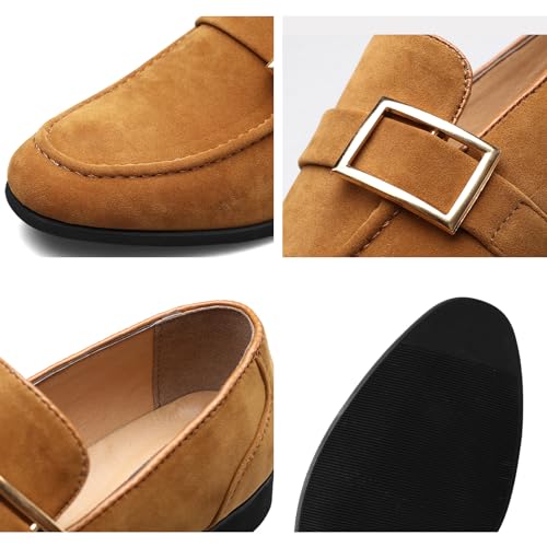 Men's Suede Leather Penny Loafers Slip On Casual Business Dress Shoes Classic Comfortable Driving Moccasins2