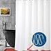 YOLOPLUS Shower Curtain Liner White 72X78 Inch Weighted Hem Extra Long Mildew-Free Water-Repellent Polyester Fabric With 12 Hooks Included for Bathroom Showers and Hotel/Gym/Swimming Pool
