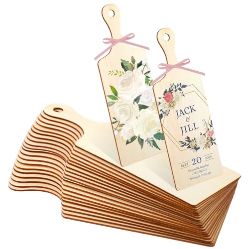 36 Piezas Tabla de Cortar Mini de Madera con Mango miniatura 3