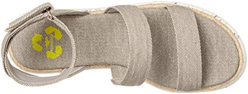 Rocket Dog Women's Franki Medford REWOVEN Canvas Heeled Sandal, Light Grey, 11 | Image 4