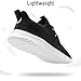 EKRBXA Mens Walking Shoes Mens Running Tennis Sneakers Gym Fashion Slip on Soft Sole Mesh Workout Sports Shoes Black Size 7