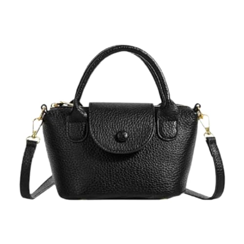 Women Crossbody Shoulder Bag Leather Simple Versatile and Popular Fashionable Black