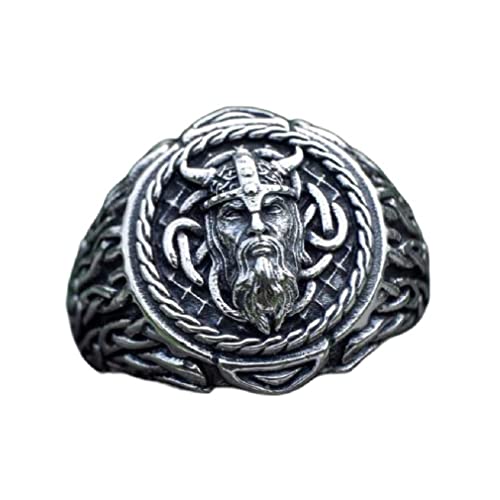 Bague Odin celte pour homme : offrez un bijou totem viking noir vintage