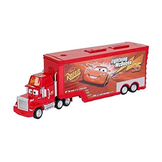 Cars 3- Mack Supercamión-Pista, Coches de Juguete, (Mattel FTT93)