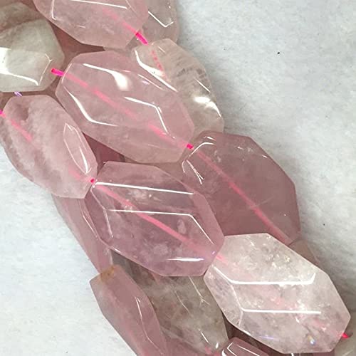 Quartz rose naturel en perles de 20-35mm pour bijoux en pierres fines