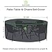 F&J Outdoors Outdoor Patio Furniture Covers, Waterproof UV Resistant Anti-Fading Cover for Medium Round Table Chairs Set, Grey, 72 inch Diameter