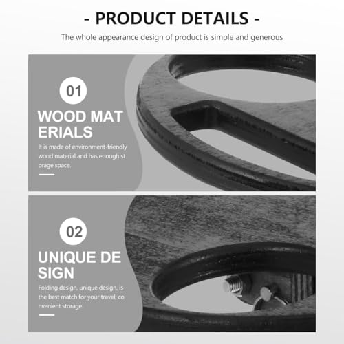 Table pliante portable ronde avec support en verre robuste - 5