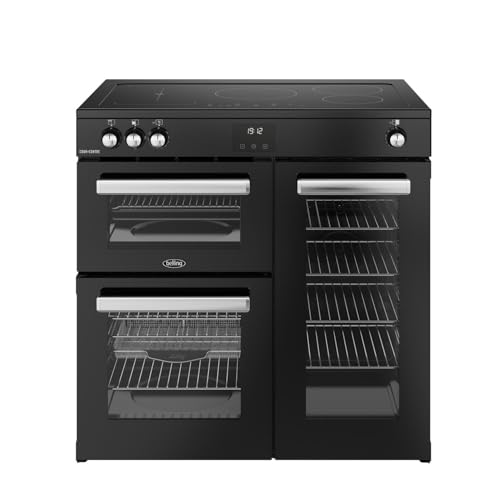 Belling Cookcentre 90cm Electric Induction Range Cooker - Black