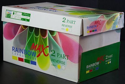 1 Case of 2500 Sets of 8.5 x 11 Pre Collated Carbonless Paper - 2 Part Reverse - White, Canary.