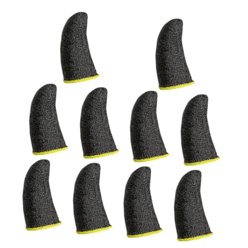 PartyKindom 10 pièces Manchons de Doigt Sueur pour Écran Tactile Lot de Protection pour Jeux Respirants et Flexibles