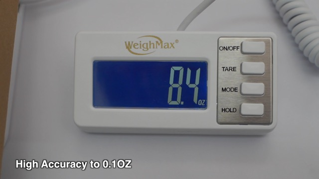 Image of Weighmax 130Lb x0.1OZ Extended Display Digital Shipping Postal Scale, White