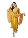 INDO ERA Silk Yellow Straight Embroidered Kurta Pant With Dupatta For Women (Kh9Yl7207_Xx-Large)