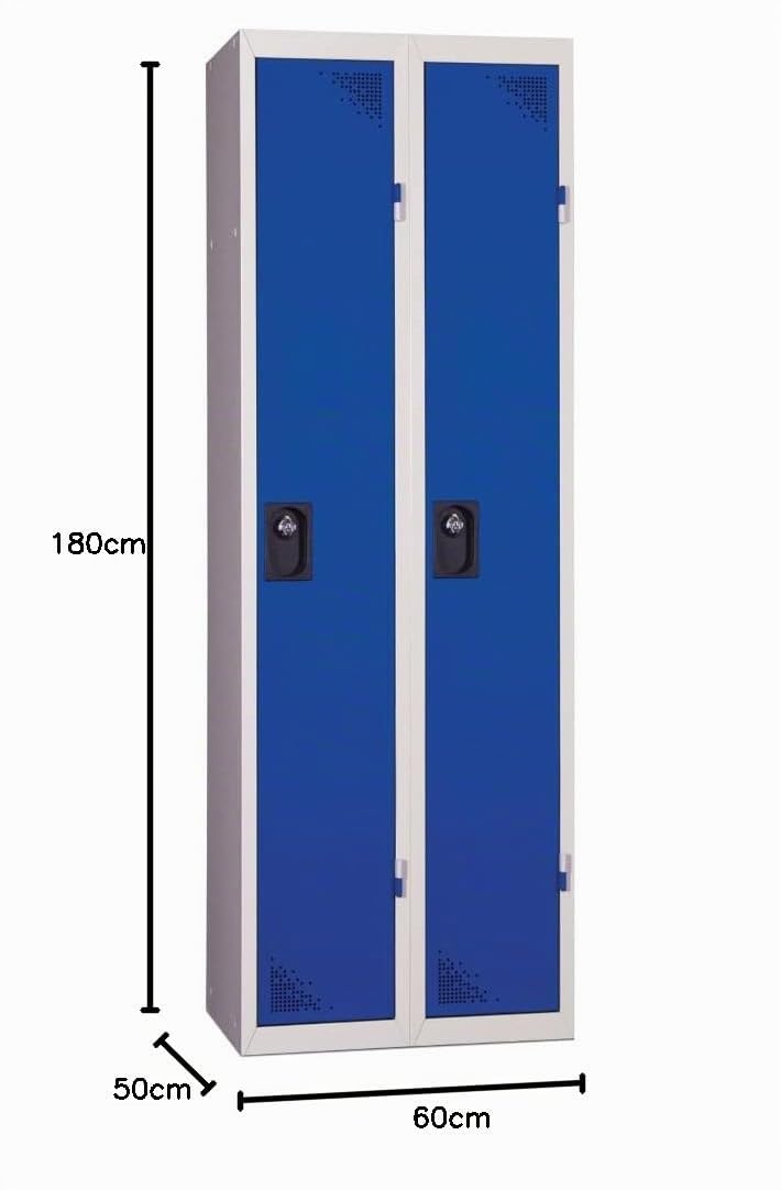 Vestiaire Industrie Propre - en kit - Bleu - 2 colonnes - Largeur 60cm
