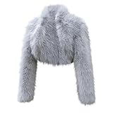 manteau fourrure gris perle Manteaux d'hiver polyvalents en polaire duveteuse : les options polyvalentes de fermeture éclair et d'ouverture sur le devant permettent une couverture ajustable des événements formels aux sorties décontractées