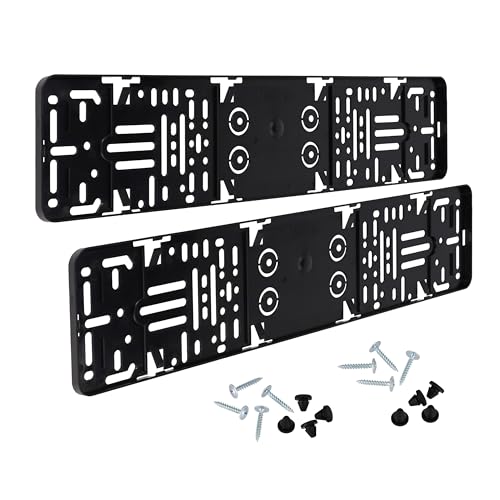TRUSTCAR Portatarga Universale, 520mm x 110mm, Nero