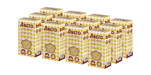 Aneto 100% Natural - Pasta Para Sopa de Fideo Nº0 - caja de 12 unidades de 400G