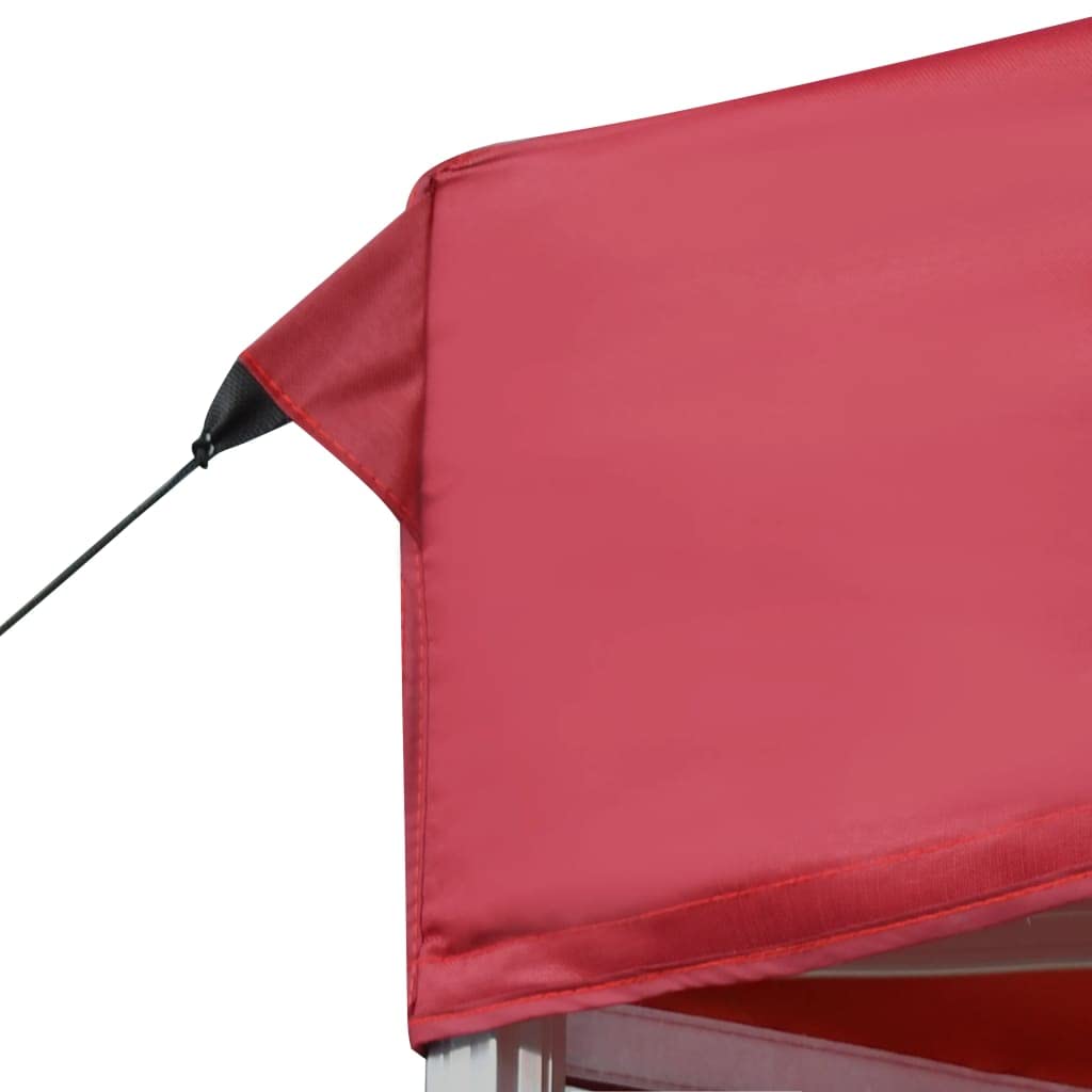 vidaXL Gazebo Pieghevole Classico Elegante Impermeabile Tenda Party Eventi Tendone da Giardino in Lega Alluminio Tessuto Oxfort PVC 4,5x3 m Rosso Vino