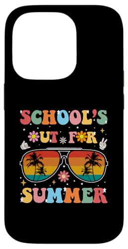 �w�Z���� 2025 Groovy Schools Out for Summer �X�}�z�P�[�X iPhone 14 Pro �p