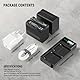NEEWER 10050mAh NP-F970 Akku mit 20W PD Schnellladegerät Set, 2 Pack Ersatzakku für NP-F970/950/750/550 Kompatibel mit NEEWER Motorisierte Slider LED Licht Ringlicht Monitor Sony Video Kamera