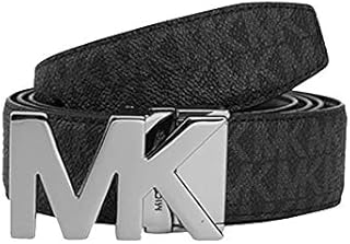 Michael Kors Men's Box Jet 4 In 1 Signature Leather Gift Set Belt (Black) (Black/Black)
