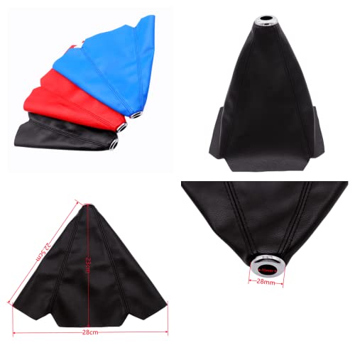 Qiang Kun Universal Car Shift Knob Dust Cover Black Pu Leather Manual/Auto Shifter Shift Boots Cover (Black) #TOP7