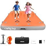 Inflatable Floating Dock Air Platform, 6/8/10ft Air Dock Platform Floating Island Raft,...