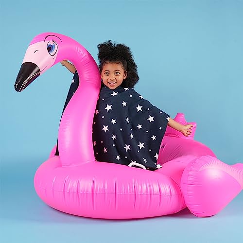 Dreamscene Towel Poncho Kids, Changing Robe Kids Hooded Towel Summer Holiday Boys Girls Swimming Pool Beach Surfing Bath Quick Dry Soft Microfiber, Poncho Towels For Kids Star One Size 55"X40" #TOP2