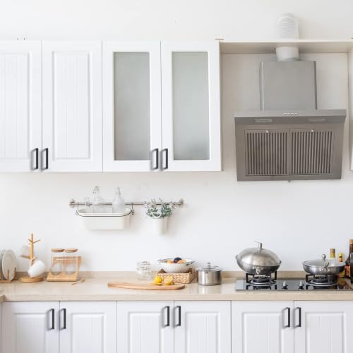 Image of 6 Pack 3.75 Inch(96mm) Kitchen Cabinet Handles Matte Black Cabinet Pulls