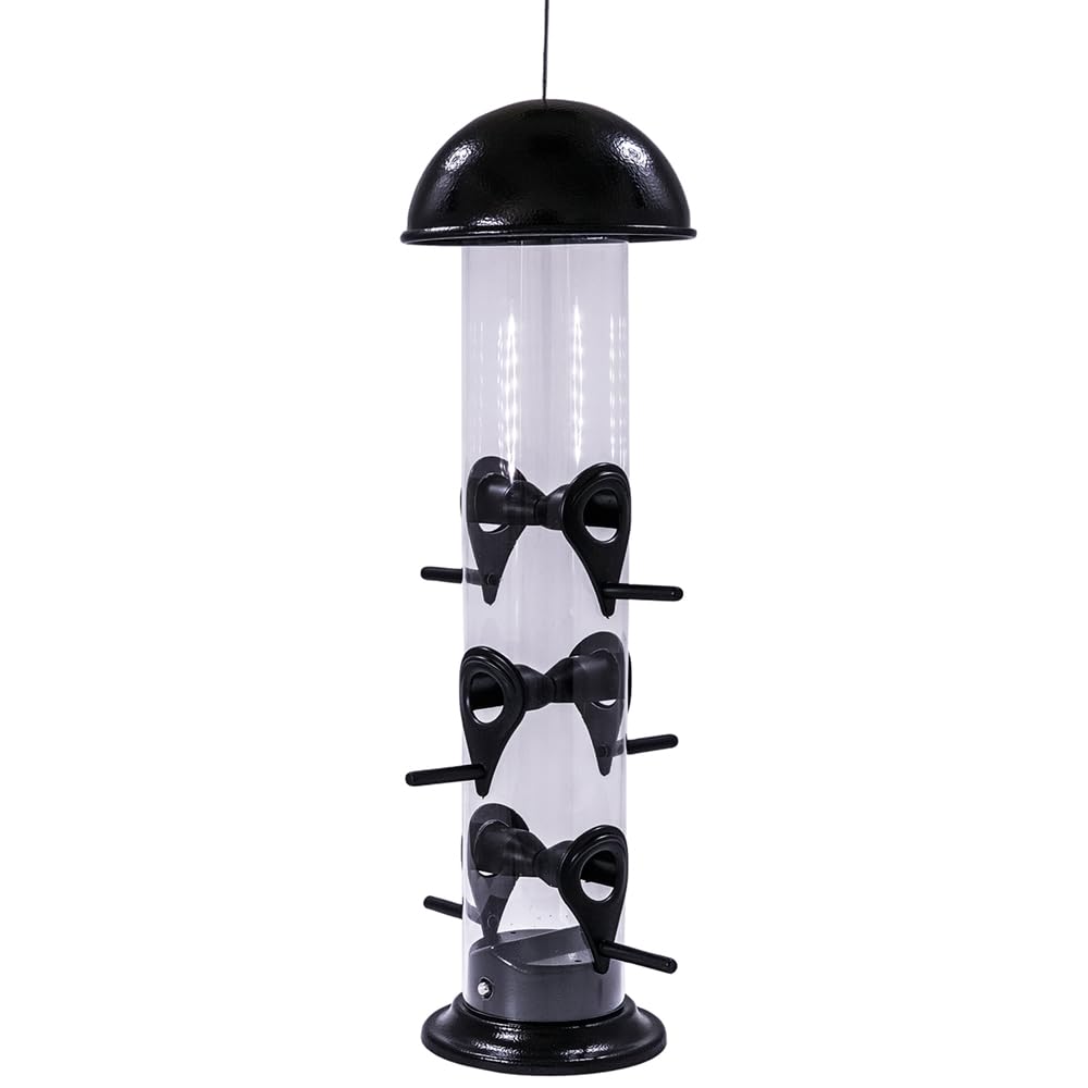 Mangeoire Noire Nobby Ø 12,5 x 40 cm pour oiseaux du jardin