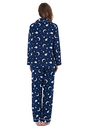 GLOBAL Flannel Pajamas for Women 2-Piece Comfy and Cozy Flannel Pj Set Cotton Loungwear2