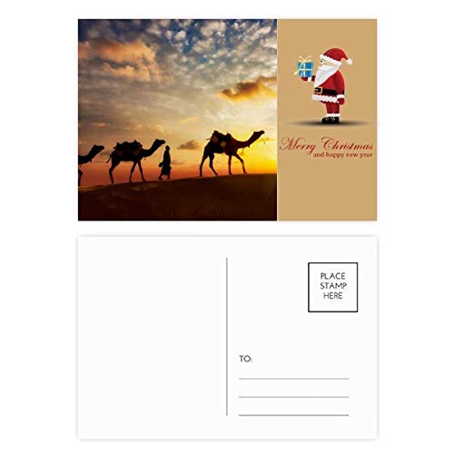 Cartes postales chameau de Noël pour envoyer vos vœux chaleureux en famille