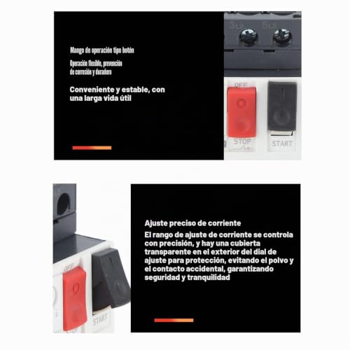 Miniatura 4 de Disyuntor De Motor Ac690v Protección Contra Cortocircuito De Sobrecarga Interruptor De Protección De Motor Disyuntor Con Montaje De Riel De Guía De 35 Mm Gv2-Me14c 6-10a