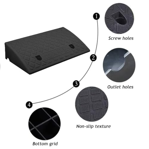Rampa para bordillo heavy duty 40x60x22 cm negra miniatura 3