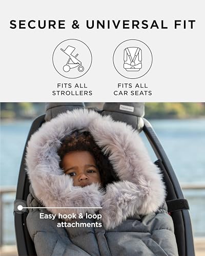 Image of 7AM Enfant Stroller Blanket 212 - Adjustable Baby Car Seat Zipped Blanket for Babies Winter, Unisex Multi Purpose Fleece Lined Warm Hooded Toddler Footmuff Water Repellent | (6M - 4T)