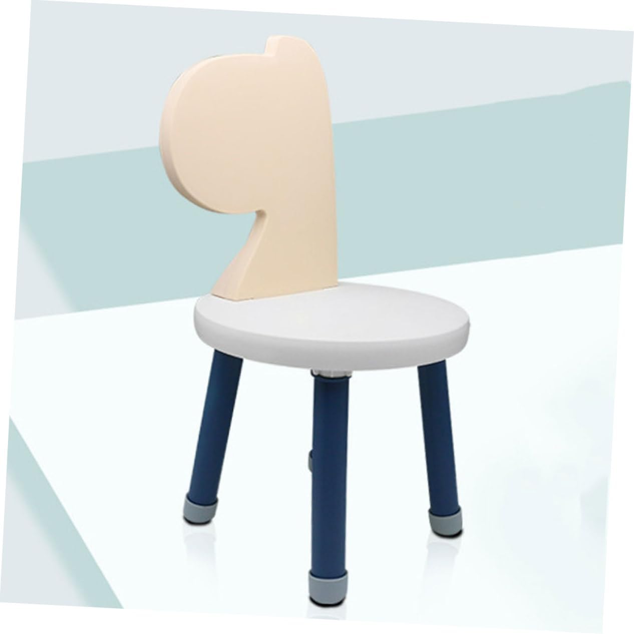OUNONA Boys and Girls Chair Cartoon Design Plastic Boy Girl Chair Stool for Eating Feeding Highchair Backrest Safe for Beach Outdoor
