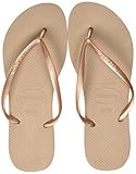 havaianas slim metallic Innenmaterial: Ohne Futter Havaianas Damen Slim Zehentrenner, Rosa (Rose Gold), 39/40 EU