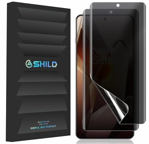 Image of EZ-GLAZ Privacy Screen Protector for OnePlus 13 (6.82 inch Curved Display) | Anti-Spy HD Clear Flexible Film | Bubble-Free Easy Installation Kit | Scratch Resistant | Case Friendly (Pack of 2)