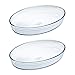 Pyrex O'Cuisine - Cassaforte ovale in vetro, per arrosti, 30 x 21 cm, 2 l, trasparente (confezione da 2)