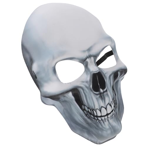 TOPPERFUN Máscara de Calavera Luminiscente de Color Claro para Fiesta y Halloween, Máscara de Terror Luz Nocturna, Talla Ajustable para Adultos y Adolescentes, Accesorio de Disfraz