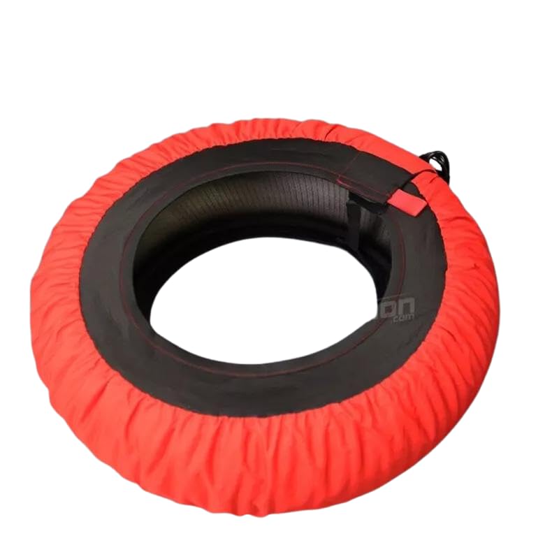 Paire de Chauffe-pneus couverture chauffante moto 110-120/R17 et 160-200/R17 80 degrés - Rouge
