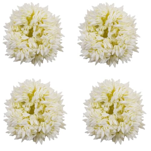 Fezzalo (Pack of 10) Gajra Scented Artificial Flower Hair Accessories Scrunchies for Bun Bracelet Juda & Ponytail Wedding Jewellery Reusable Fragrance for Women 10 Pcs (White)
