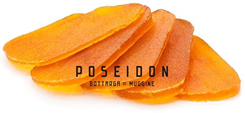 Poseidon Bottarga (gewürzt wild Meeräsche Rogen) Mittelmeer-Superfood aus Sardinien Made in Italy 100 ~ 130 g Kosher