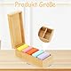 A8 Aarteikarten Box Karteikasten Holz mit Deckel 22.2cm*9.5cm*7cm Karteikarten Holz Vokabelbox Lernkarteibox Holz für Büro Schulen und Heim （Karteikarten Nicht im Enthalten）