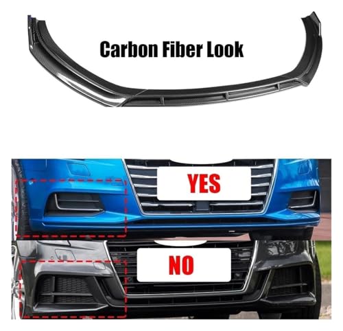 Spoiler avant Audi A3 8V S-Line finition aspect carbone avec diffuseur ABS - 2