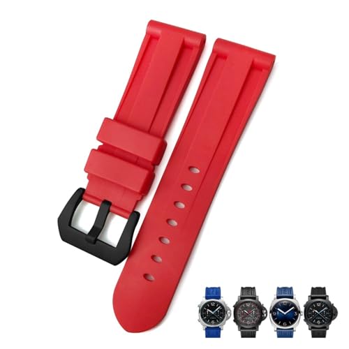 Bracelet montre caoutchouc 24mm évite transpiration et usure pour Panerai Submersible étanche