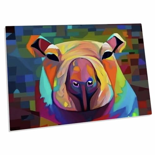 3dRose Pad Grande con Arte Abstracto Capybara