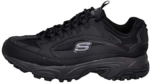 Skechers Tênis masculino Stamina Nuovo, Preto/preto, 12 Wide